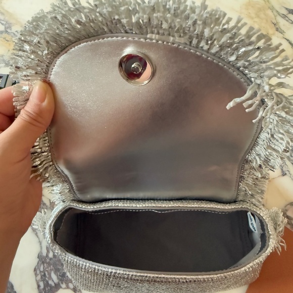 Cult Gaia Ozzy Mini Fringe Metallic Top-Handle Bag - Picture 7 of 8